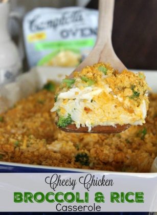Cheesy Chicken, Broccoli and Rice Casserole | Mom Fabulous