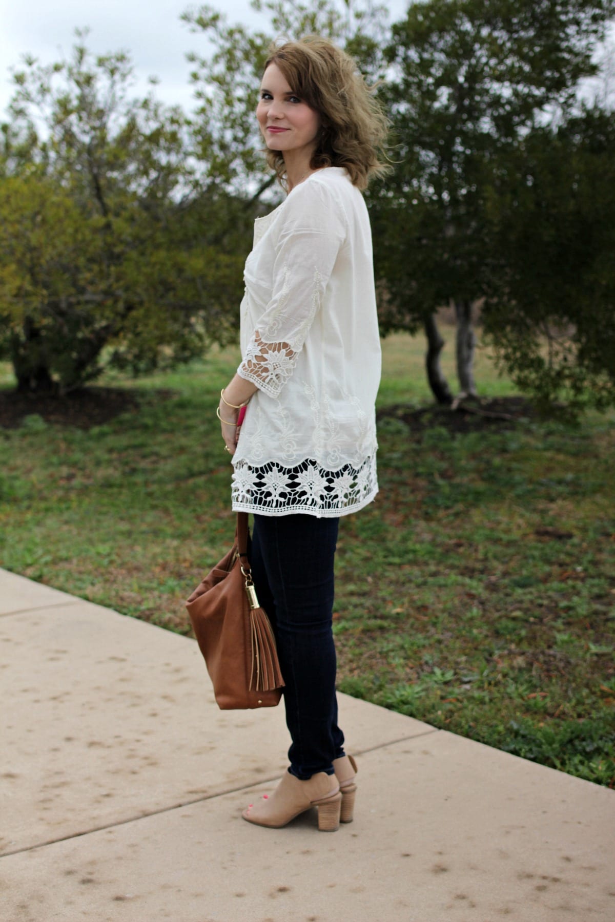 Three Ways to Wear a White Tunic Shirt Mom Fabulous