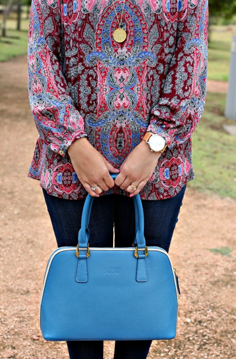 A Paisley Print Blouse for Fall