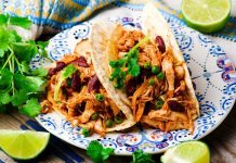 Slow Cooker Shredded Chicken Tex-Mex. selective focus