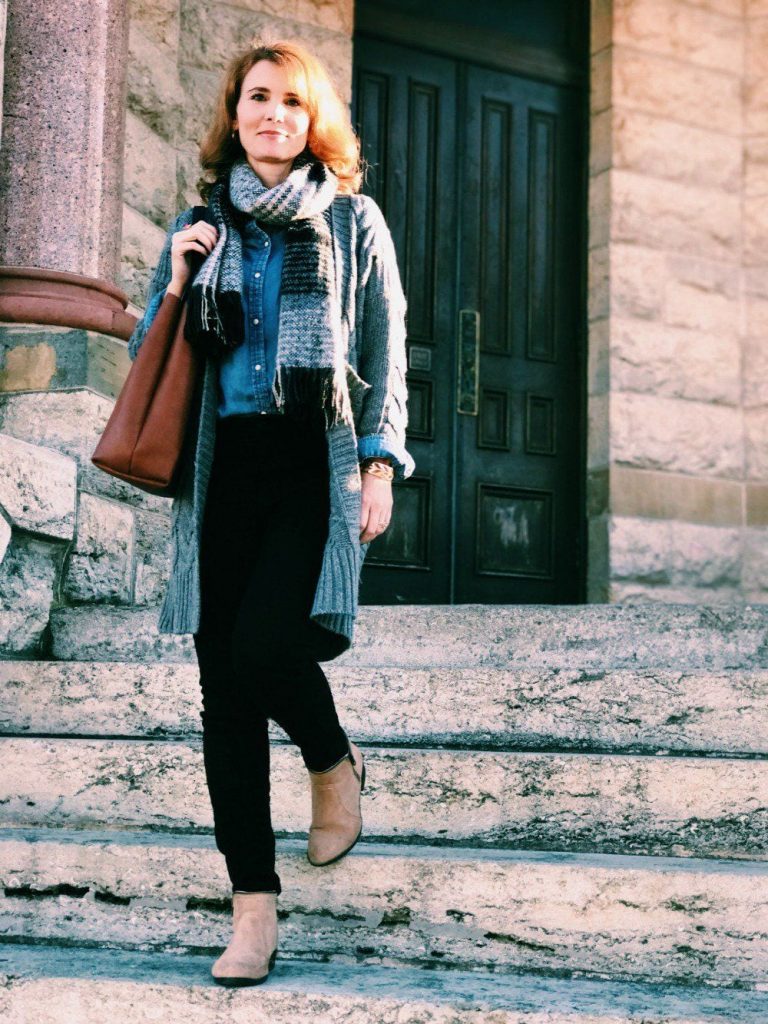 A Long Cardigan Outfit for Winter