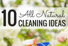 10 all natural cleaning ideas that are perfect for your home! Did you know that natural cleaners can be just as effective as those from the store?