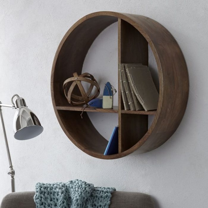 circular wall shelf